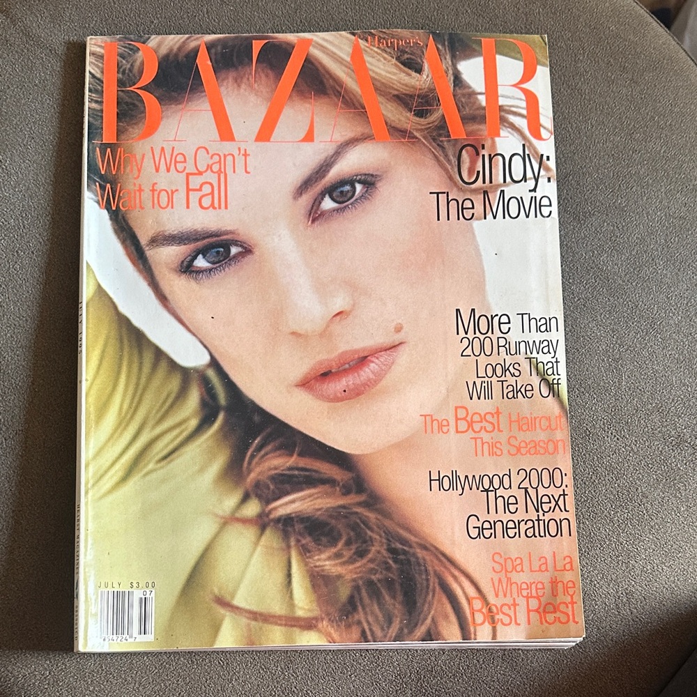 Bazaar Magazine with Cindy Cover